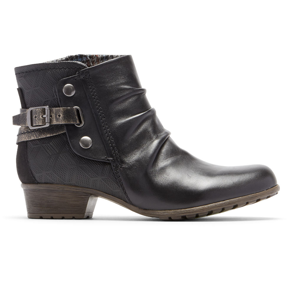 Rockport Singapore Womens Boots - Cobb Hill Gratasha Hardware Black - ME5438271